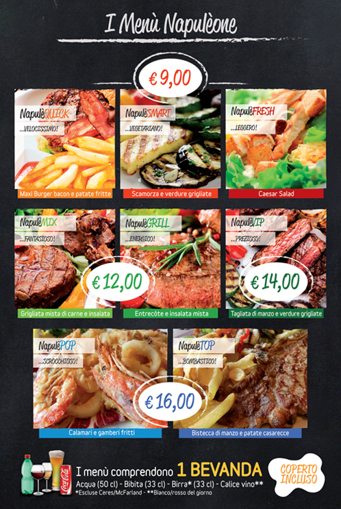 Menu offerte Ristorante Pizzeria Caserta